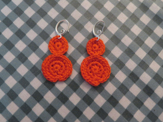 Orange Swirly Earrings