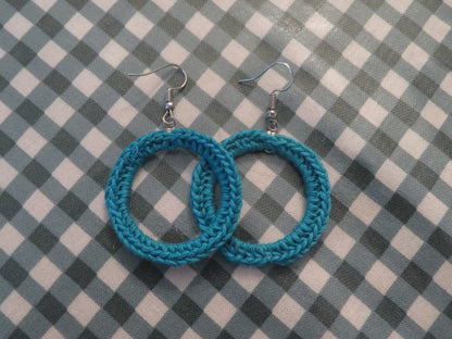 Aquamarine Hoops